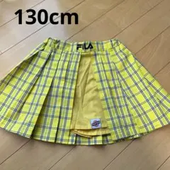 FILA イエロー チェック柄スカート