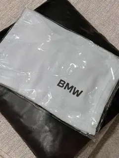新品未開封　BMW　エコブランケット　ミニバッグ付き　ブルーグレー
