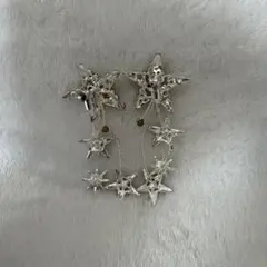 未使用級！　星形イヤリング シルバー