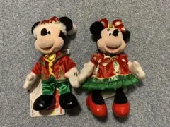 ディズニー ミッキー ミニー ぬいぐるみバッジ