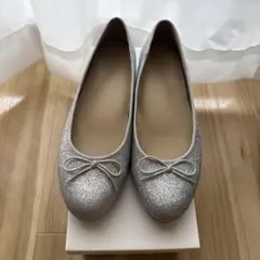 RANDA フラットシューズ シルバー 24.0cm