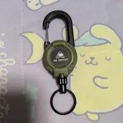 ISE MOUNT カラビナ リールキーホルダー オリーブ