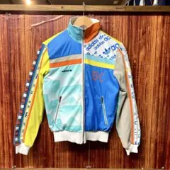 90’s adidas トラックジャケット パッチワーク風 Sサイズ
