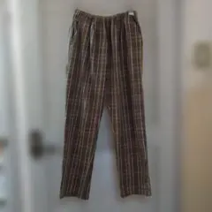 ✜MPS・150cm ブラウン系チェック柄シェフパンツ✜