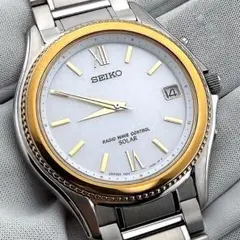 SEIKO クロノグラフ アラーム ブルー文字盤 メンズ腕時計 M146 - メルカリ