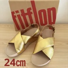 フィットフロップ　サンダル　クロスベルト　アンクルストラップ　ゴールド　厚底 2026年最新】fitflop カラー：ゴールド系 レディース サンダルの人気