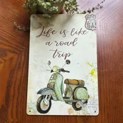 ブリキ看板 インテリア オブジェ バイク No111 / 20x30cm