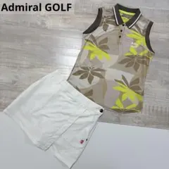DESCENTE GOLF ノースリーブシャツ スカート セット S＆SSサイズ