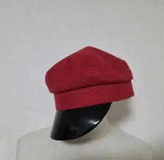 【美品】ベレー帽 キャスケット 赤 韓国 レディース