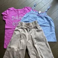 ★中古　キッズ服セット(トップス2枚、ボトム1着)