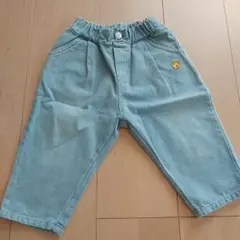 futafuta　ライオン刺繍入り ライトブルーパンツ