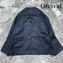 オーシバル　コットンギャバジン サファリジャケット ネイビー　サイズ1 美品