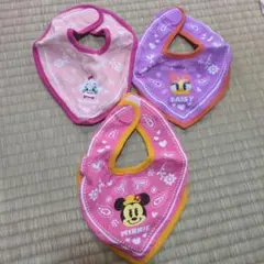 ミニー デイジー マリーちゃん スタイ3枚セット ペイズリー