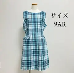 チェック柄 ノースリーブ ワンピース 9ARのサムネイル