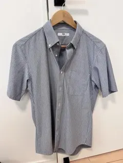 UNIQLO ドライノンアイロンジャージーシャツ ボタンダウン スマライプ M