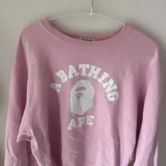 A Bathing Ape ピンクロゴ スウェットM値下げ可能⭕️元値24000¥