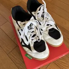 体育館シューズ　キッズシューズ 24.5cm ホワイト/ブラックのサムネイル