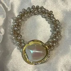 エレガント パール ビジューブレスレット