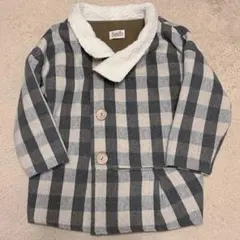 Popelin チェック柄コート 100cm~