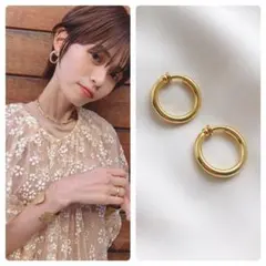 vintage gold earrings ヴィンテージ フープイヤリング