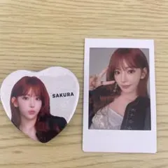 LE SSERAFIM 　EASYCRAZYHOT缶バッジチェキ　サクラ　ルセラ