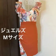 キャバドレス　花柄タイトミニドレス　Mサイズ　ジュエルズ