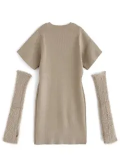 グレイルGRL♡ファーアームウォーマー付きニットミニワンピース　美品