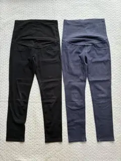 マタニティパンツ デニム　ブラック　2色セット