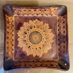 鴻池製作所 本革 レザートレー 小物入れ レザーカービング