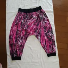 ZUMBA WEAR サルエルパンツ ピンク ブラック XS