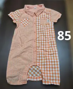 【グリーンレーベルリラクシング】85 ベビーロンパース 半袖