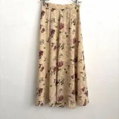 ビンテージ Saks Fifth Avenue シルク 花柄 ロング スカートのサムネイル