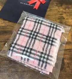 新品★BURBERRYバーバリー★タオルハンカチ　ノバチェック　ピンク