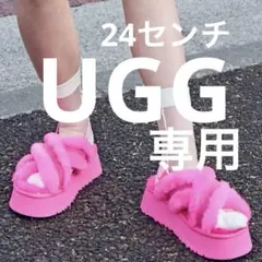 専用になります。UGG♡ ピンクのファーの厚底サンダル