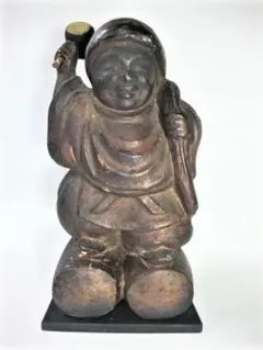 時代  仏教美術　木彫り  大黒天  厨子入  縁起物 時代 仏教美術 木彫り 大黒天 厨子入 縁起物 - メルカリ