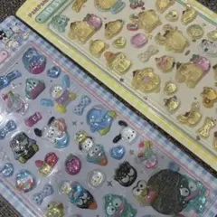 立体シール はぴだんぶい&ポムポムプリン　３Ｄシール