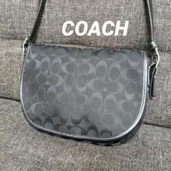 COACH コーチ シグネチャー ショルダーバッグ 黒 6842 美品