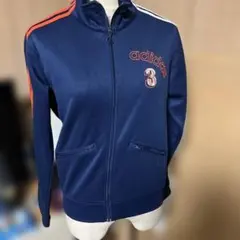 adidas ジップアップジャケット ネイビー