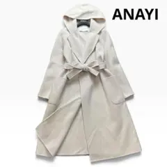 高級感✨アナイ シャルムビーバーフードコート アイボリー 38 M 近年 