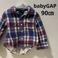 babyGap チェック柄長袖シャツ 90cm