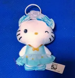 ハローキティ 水色ドレス ぬいぐるみ