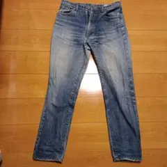 Wrangler　ストレートデニム　33　ブルー　日本製　ヒゲ　古着　swag
