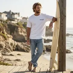 大人コーデ☆LUSSO　SURF　80年代ロゴTシャツ　Lサイズ　送料無料のサムネイル