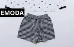 ショートパンツ　ルームウェア　エモダ　EMODA チェック　パンツ　部屋着　夏