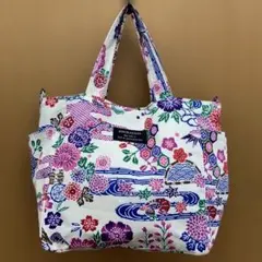 和装バック着物バック琉球紅型・琉球柄・流水柄（白）入学卒業結婚七五三振袖お宮参り 和装バック着物バック琉球紅型・琉球柄・流水柄（白）入学卒業