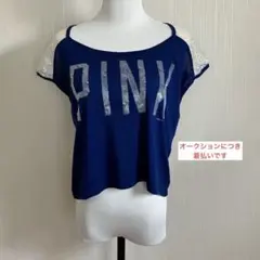 Victoria's Secret 　袖スパンコール　ブルー　Tシャツのサムネイル