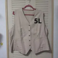 大きいサイズ5L/ベージュ ベスト♪