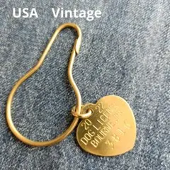 K760　USA雑貨　真鍮ブラスドッグタグ＆ひょうたんピンチャーム　鞄チャームに