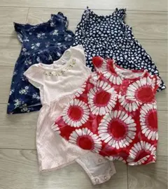 ベビー服 チュニック　ワンピース4着　カーターズ　まとめ売り　夏　70