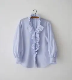 Cloth&Cross ストライプフリルブラウス　 ハグオーワーのサムネイル